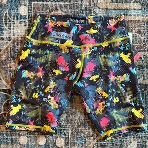 Black and Pink Artistic Skorts for Bold Style